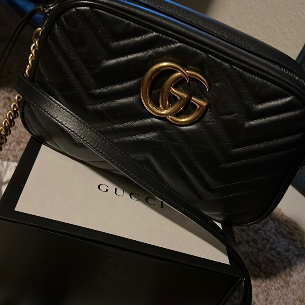 GG Marmont small matelassé shoulder bag